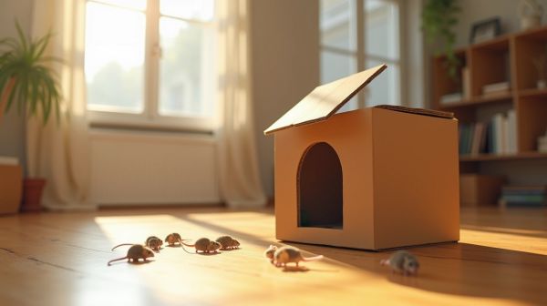 Construisez une maison en carton pour chat facile et amusante